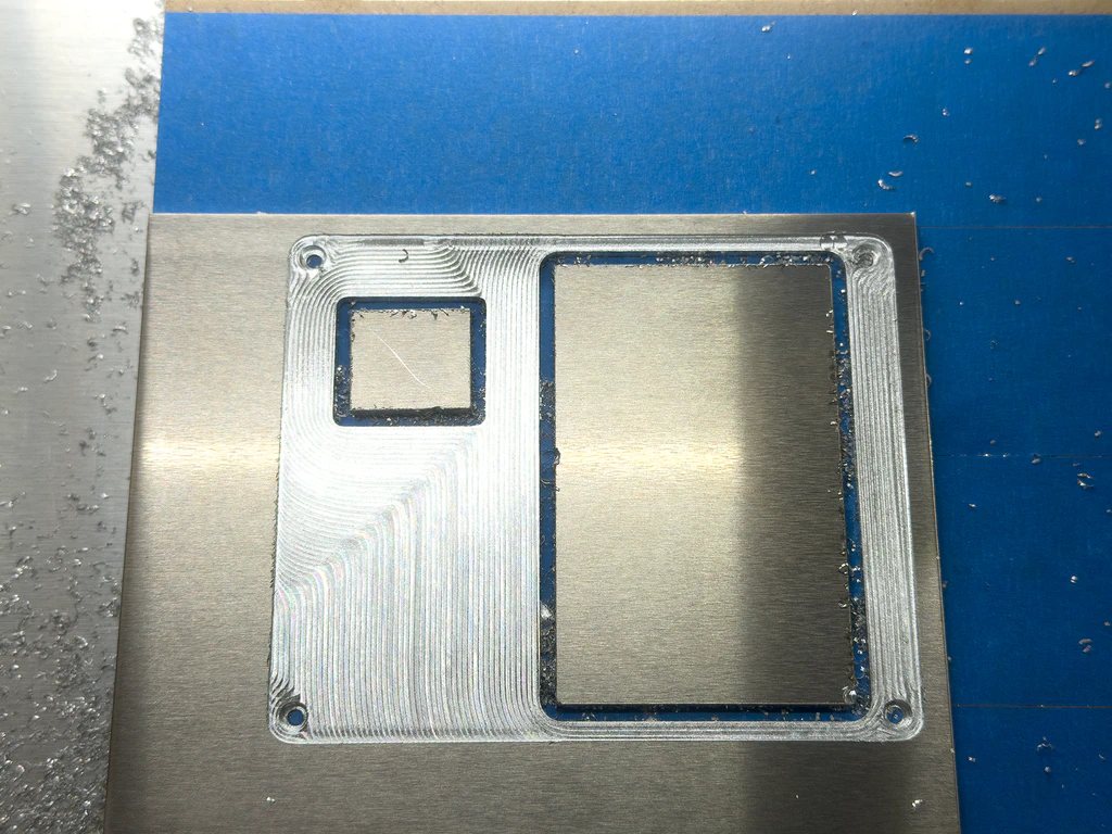 Finished CNC machined aluminum faceplate