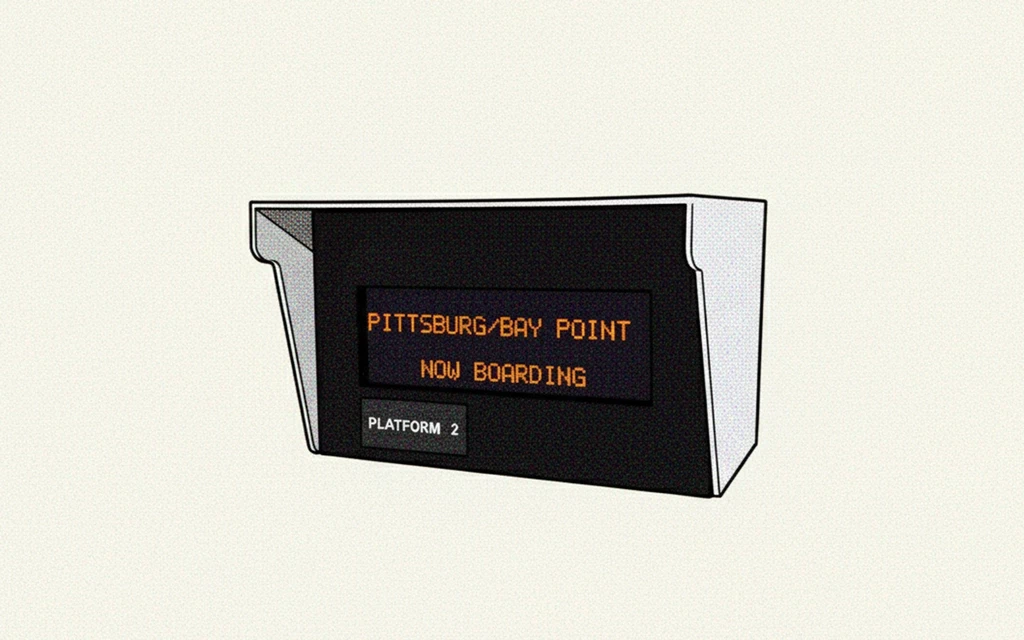 AI generated image of the physical BART display