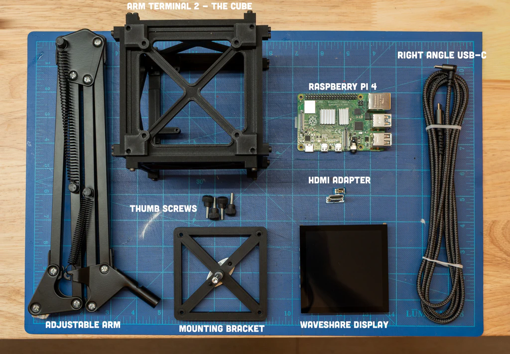 Labeled photo of hardware