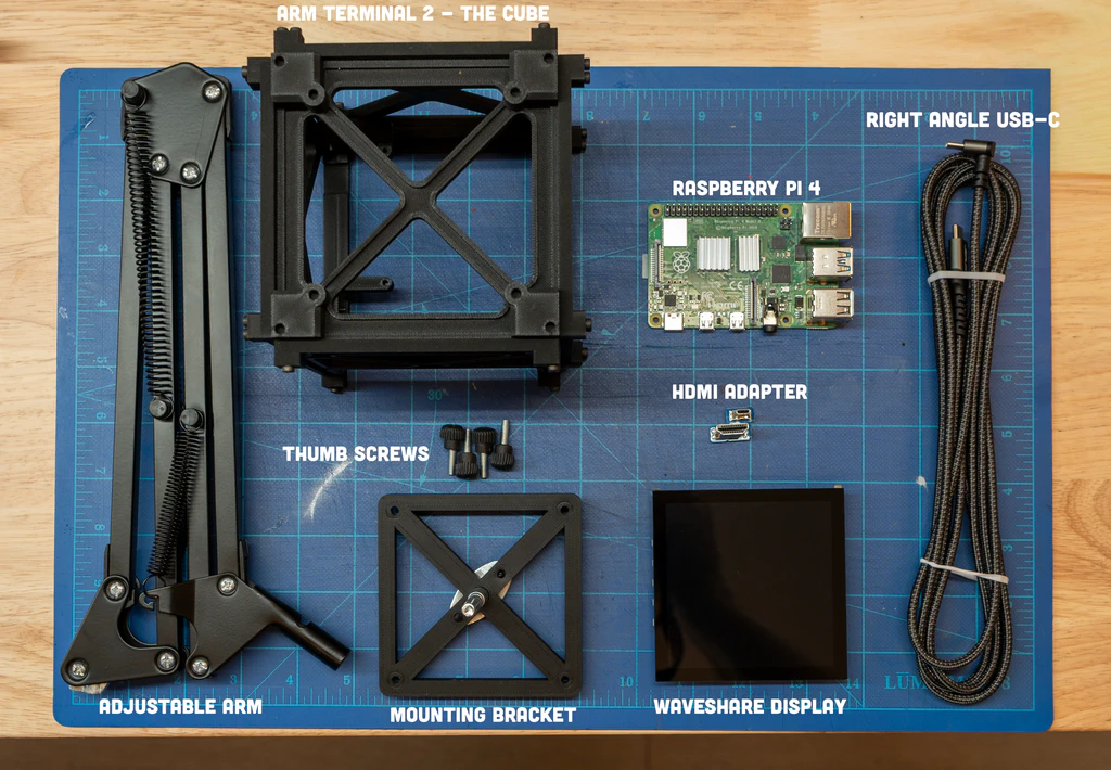 Labeled photo of hardware
